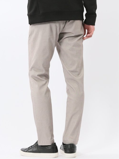 クロスストレッチ トラウザーパンツ ヘリンボン