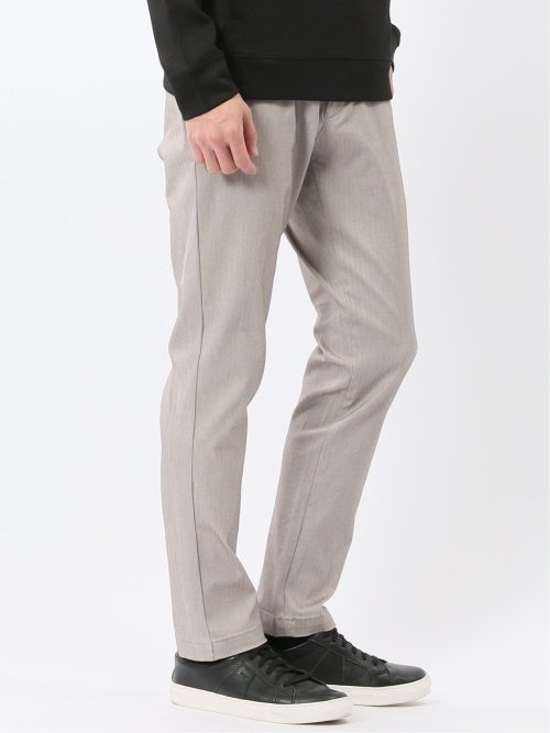 クロスストレッチ トラウザーパンツ ヘリンボン