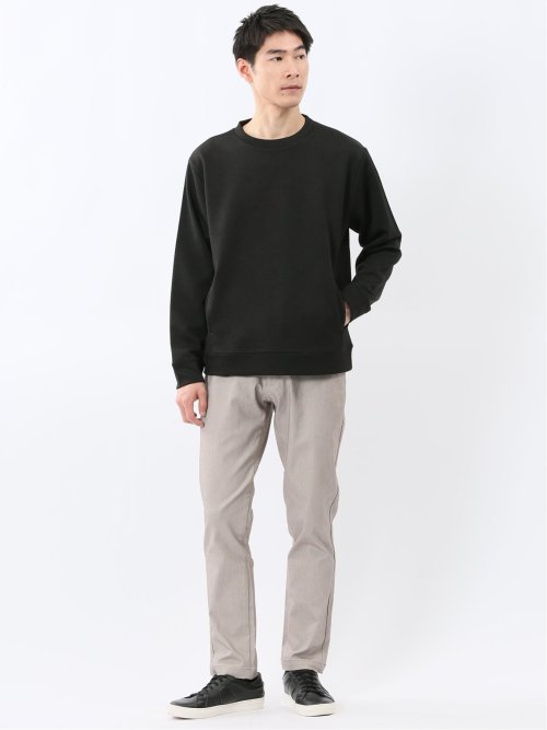 クロスストレッチ トラウザーパンツ ヘリンボン