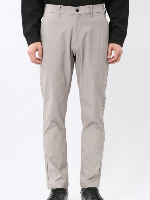 クロスストレッチ トラウザーパンツ ヘリンボン