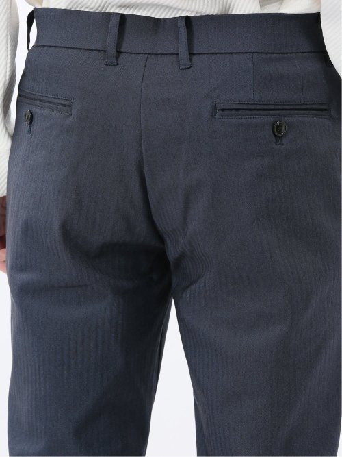 クロスストレッチ トラウザーパンツ ヘリンボン