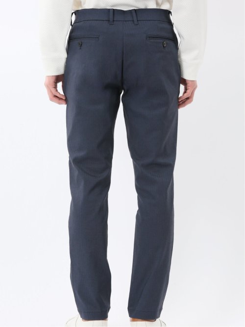 クロスストレッチ トラウザーパンツ ヘリンボン