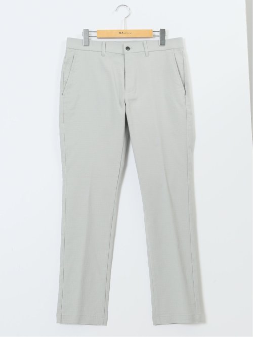 クロスストレッチ トラウザーパンツ バーズアイ&ジャガード