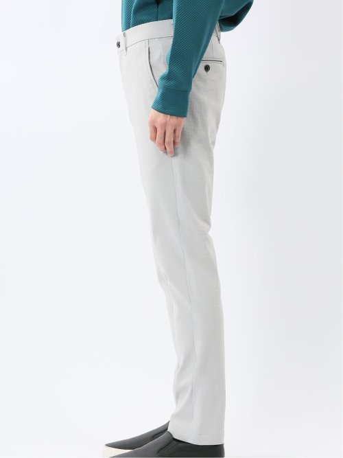 クロスストレッチ トラウザーパンツ バーズアイ&ジャガード