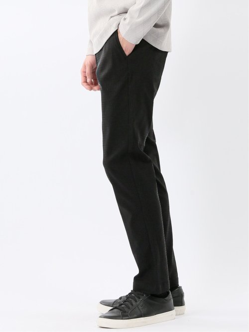 クロスストレッチ トラウザーパンツ バーズアイ&ジャガード