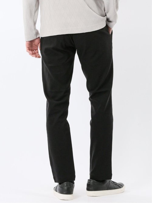 クロスストレッチ トラウザーパンツ バーズアイ&ジャガード