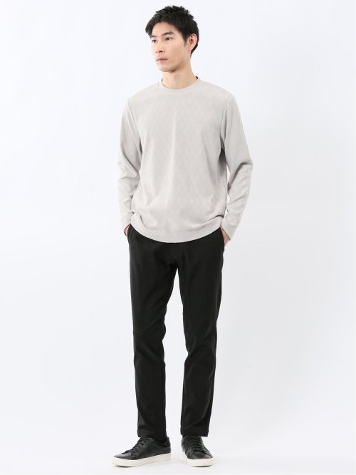 クロスストレッチ トラウザーパンツ バーズアイ&ジャガード