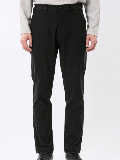 クロスストレッチ トラウザーパンツ バーズアイ&ジャガード