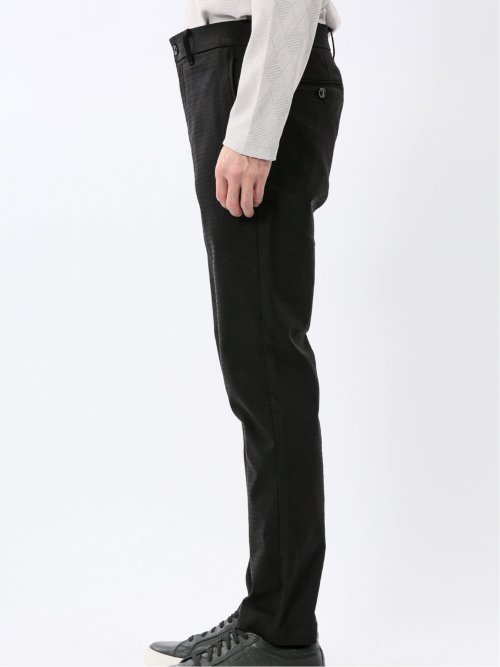 クロスストレッチ トラウザーパンツ バーズアイ&ジャガード