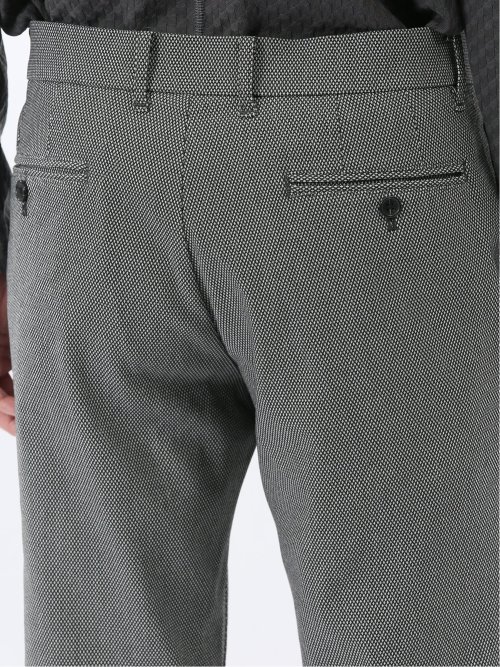 クロスストレッチ トラウザーパンツ バーズアイ&ジャガード