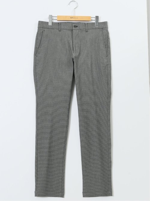 クロスストレッチ トラウザーパンツ バーズアイ&ジャガード