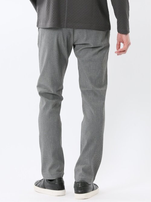 クロスストレッチ トラウザーパンツ バーズアイ&ジャガード