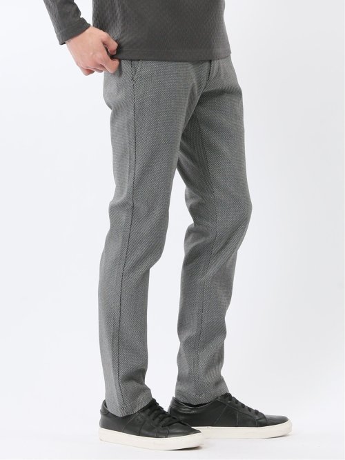 クロスストレッチ トラウザーパンツ バーズアイ&ジャガード