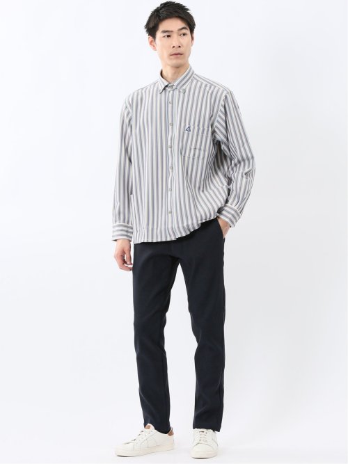 クロスストレッチ トラウザーパンツ バーズアイ&ジャガード