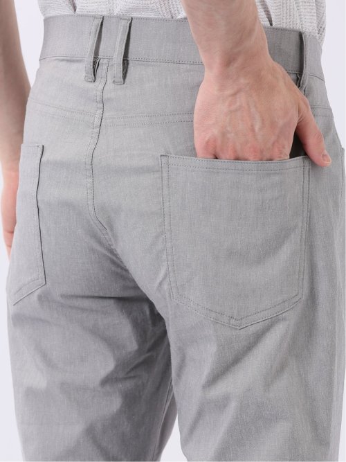 クロスストレッチ + クール リネン混 スリム パンツ
