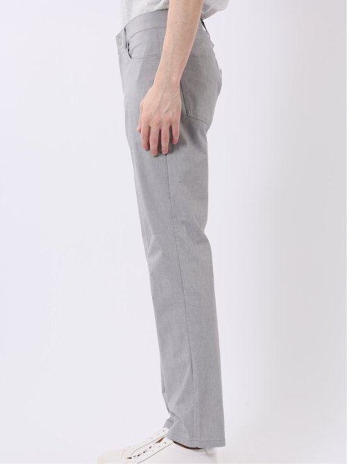 クロスストレッチ + クール リネン混 スリム パンツ