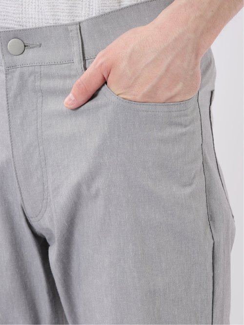 クロスストレッチ + クール リネン混 スリム パンツ