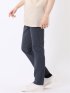 接触冷感 クロス ストレッチ + クール スリム 5ポケット テーパード パンツ リネン混 メンズ