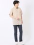 接触冷感 クロス ストレッチ + クール スリム 5ポケット テーパード パンツ リネン混 メンズ