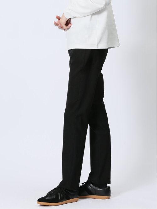 クロスストレッチ スリムパンツ ピンヘッド黒