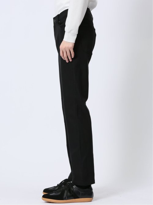 クロスストレッチ スリムパンツ ピンヘッド黒