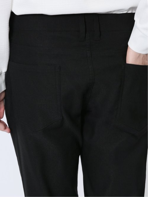 クロスストレッチ スリムパンツ ピンヘッド黒