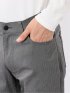 パンツ メンズ ストレッチ スリム 5ポケット テーパード ヘリンボン クロスストレッチ