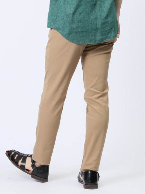 接触冷感ストレッチ トラウザースキニーパンツ ヘリンボン