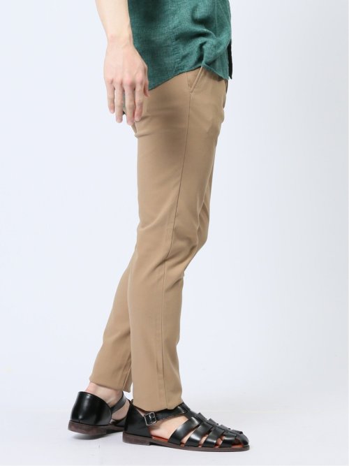 接触冷感ストレッチ トラウザースキニーパンツ ヘリンボン