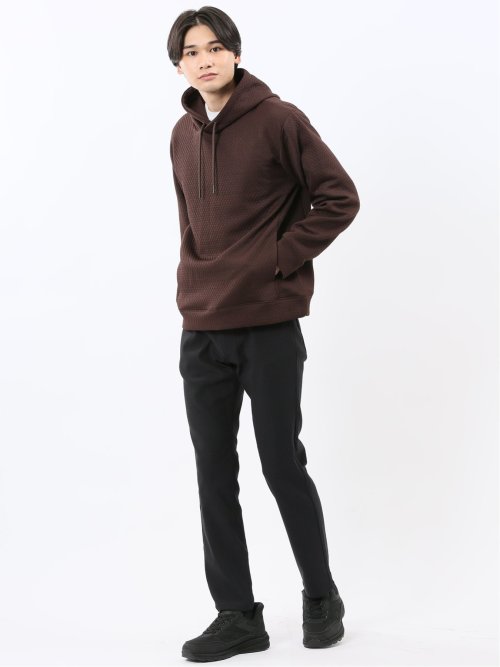 クロスストレッチ スリムパンツ ジャガード