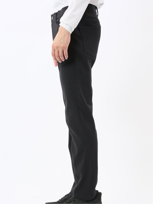 クロスストレッチ スリムパンツ ジャガード