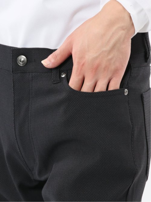 クロスストレッチ スリムパンツ ジャガード