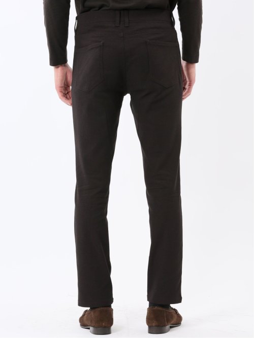 クロスストレッチ スリムパンツ ジャガード