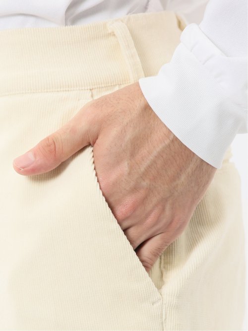 綿コーデュロイ ストレッチ トラウザーパンツ