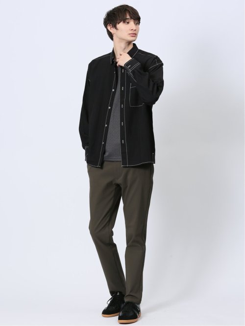 クロスストレッチ トラウザーパンツ ツイル