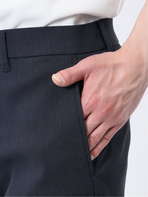 クロスストレッチ+クール トラウザーパンツ グレンチェック