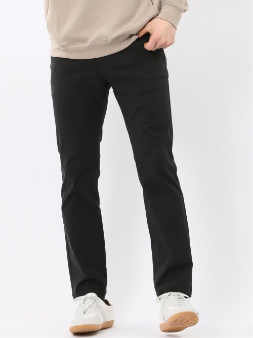 クロスストレッチ スリムパンツ 綿混ツイル