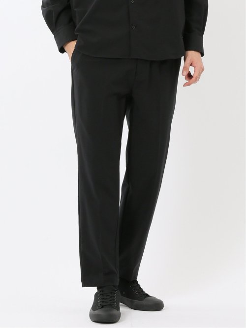 デニム調ヘリンボン ノータックパンツ(セットアップ可能)(S 74