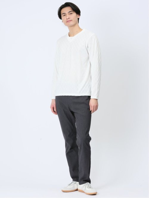 クロスストレッチ スリムパンツ