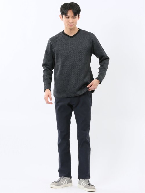 クロスストレッチ+ウォーム スリムパンツ カルゼ