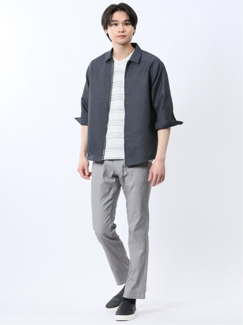 クロスストレッチ スリムパンツ