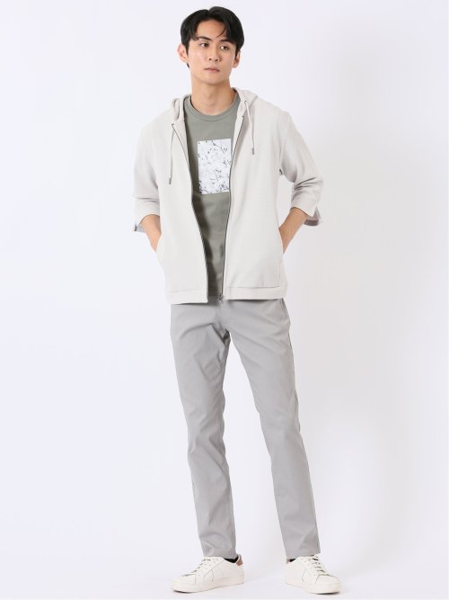 クロスストレッチ + クール スリム パンツ ドビー