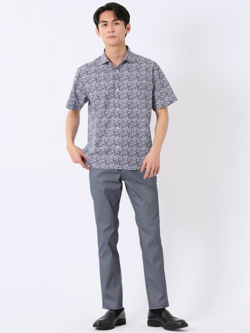 クロスストレッチ + クール スリム パンツ ドビー