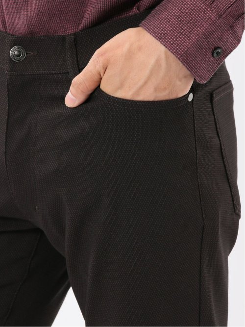 クロスストレッチ スリムパンツ ドビー