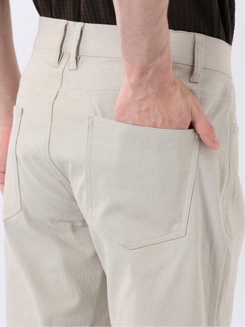 クロスストレッチ + クール スリム パンツ ジャガード