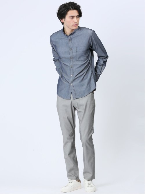 クロスストレッチ スリムパンツ