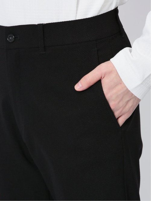 クロスストレッチ トラウザーパンツ 光沢ドビー