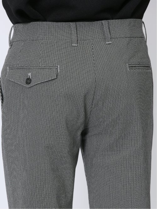 クロスストレッチ トラウザーパンツ 光沢ドビー