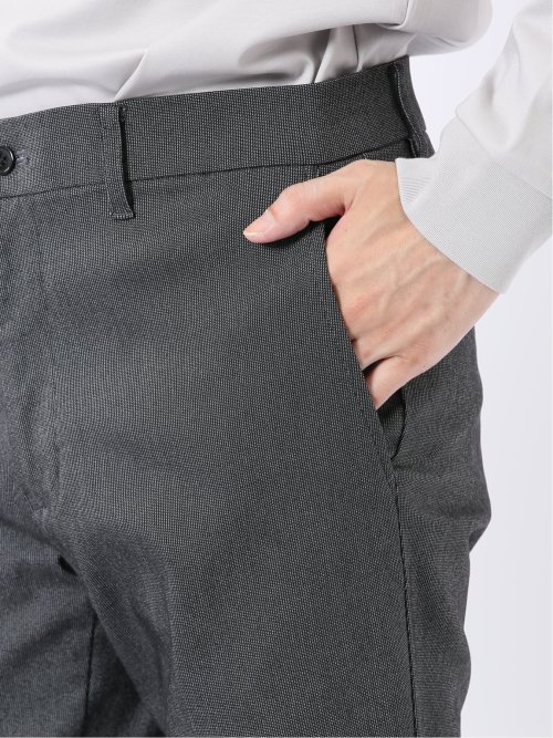 パンツ メンズ ストレッチ スリム トラウザー テーパード ピンヘッド クロスストレッチ