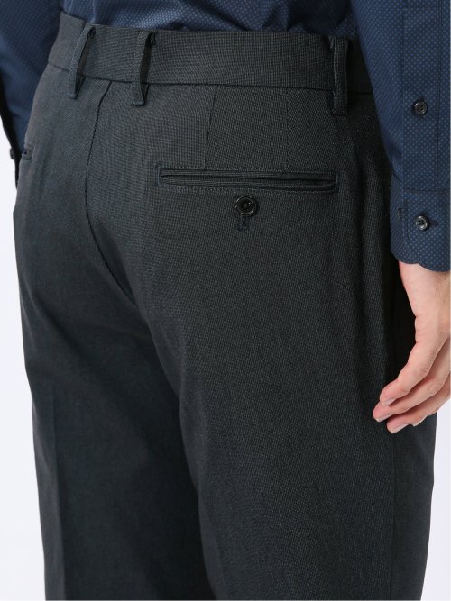 パンツ メンズ ストレッチ スリム トラウザー テーパード ピンヘッド クロスストレッチ